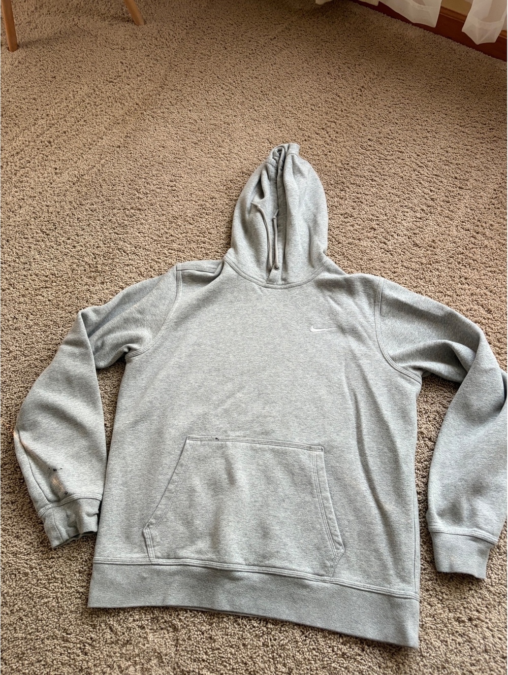 Nike Solo Swoosh Men's Pullover Hoodie coffee khaki gray L LARGE sweatshirt